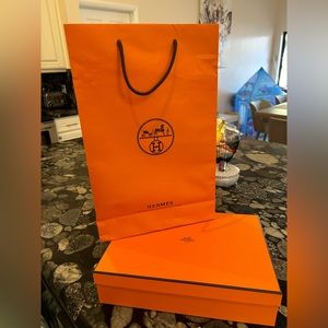 Authentic Hermes box and bag